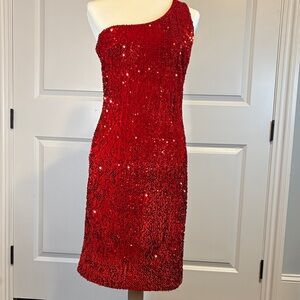Daisy Vibrant Red Sequin Dress